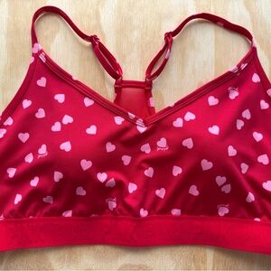 PINK Victoria's Secret Red Heart Sports Bra